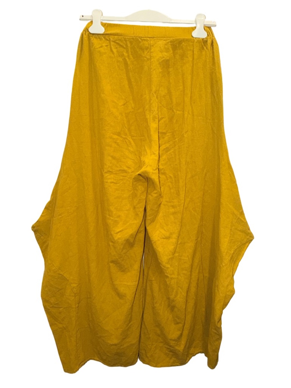 Miss look Mustard Wide-Leg cotton Blend Pants size Sm - Picture 2 of 7